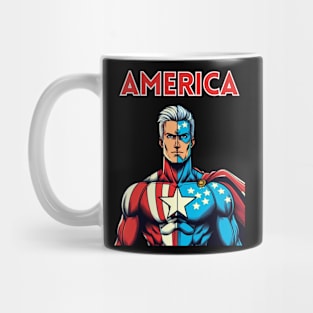 America Patriotic Comic Book  Superhero July 4 Mug